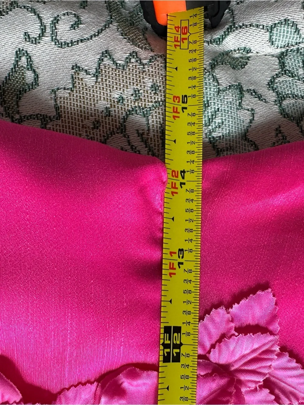 Gianni Bini Hot Pink Floral-Appliqué Party Dress